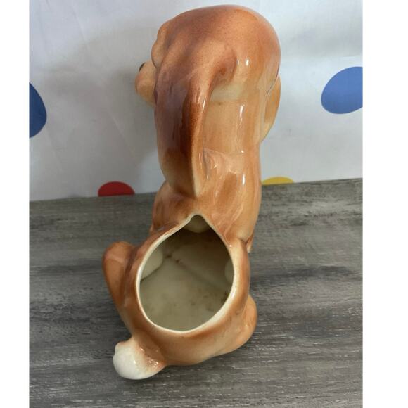 Mid Century Porcelain Puppy Dog Planter - Picture 4 of 15